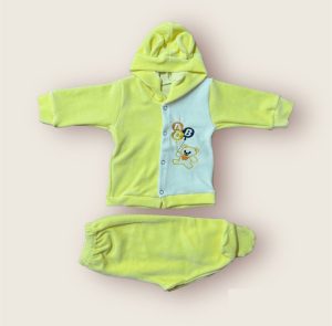 Osito Plush Amarillo con Blanco para Bebé – 2 Piezas
