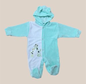 Osito Plush Verde Agua con Blanco para Bebé