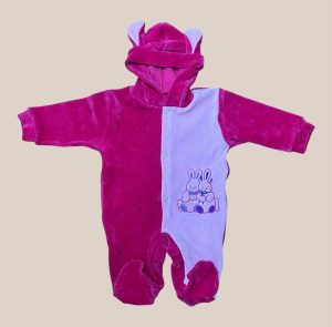 Osito Plush Fucsia con Lila para Bebé