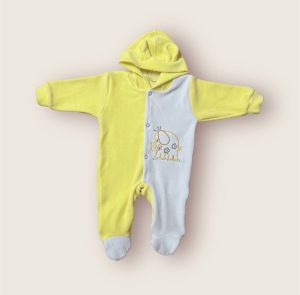 Osito Plush Amarillo con Blanco Enterito para Bebé