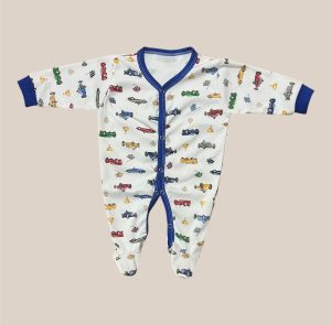 Pijama Bebé Enterito Azul de Algodón