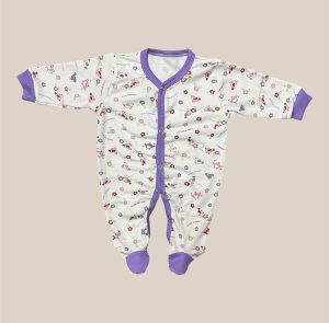 Pijama Bebé Enterito Lila de Algodón