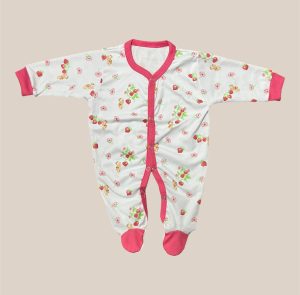 Pijama Bebé Enterito Frutilla de Algodón