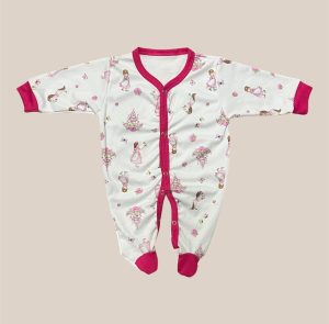 Pijama Bebé Enterito Fucsia de Algodón