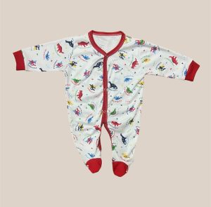 Pijama Bebé Enterito Rojo de Algodón