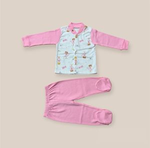 Pijama Bebé Rosado de Algodón