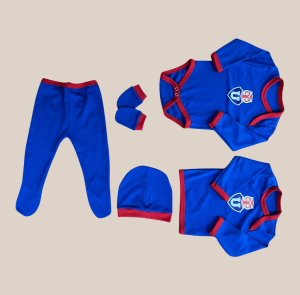 Ajuar Equipo Fútbol Universidad de Chile Azul de Algodón para Bebé