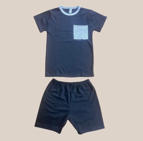 Conjunto Short y Polera Azul Marino